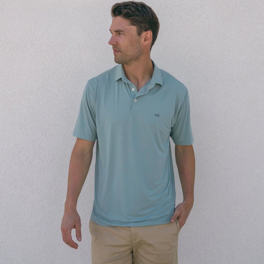 Dunmore Dots Performance Polo by Southern Marsh - Burnt Sage