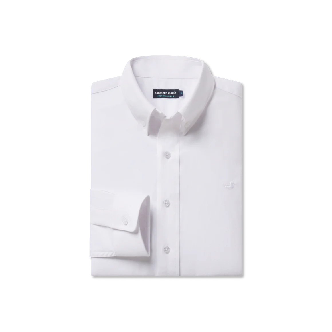 Southern Marsh Classic Oxford Dress Shirt - White