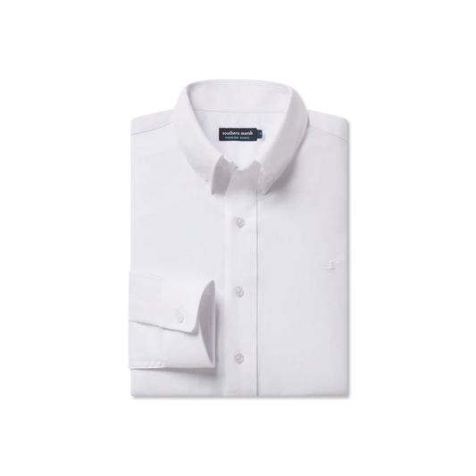 Southern Marsh Classic Oxford Dress Shirt - White