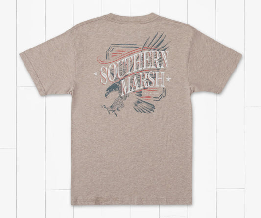 Youth Liberty Eagle Short Sleeve Tee by Southern Marsh - Washed Burnt