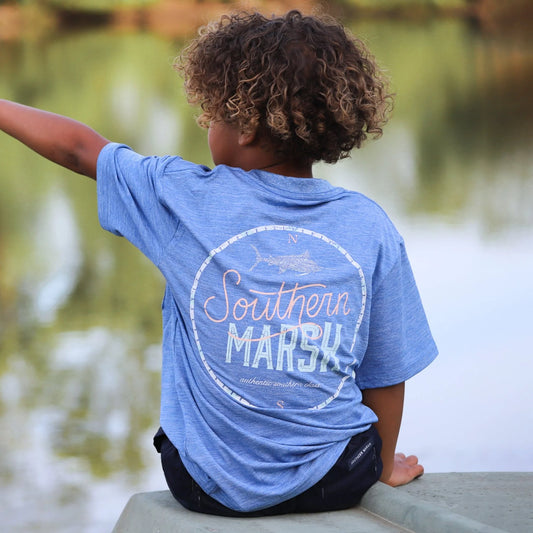 Youth FieldTec Heathered Marlin Time Tee by Southern Marsh