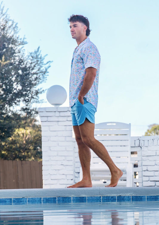 Sand to Surf Volley Short by Southern Shirt Co - Desert Frost