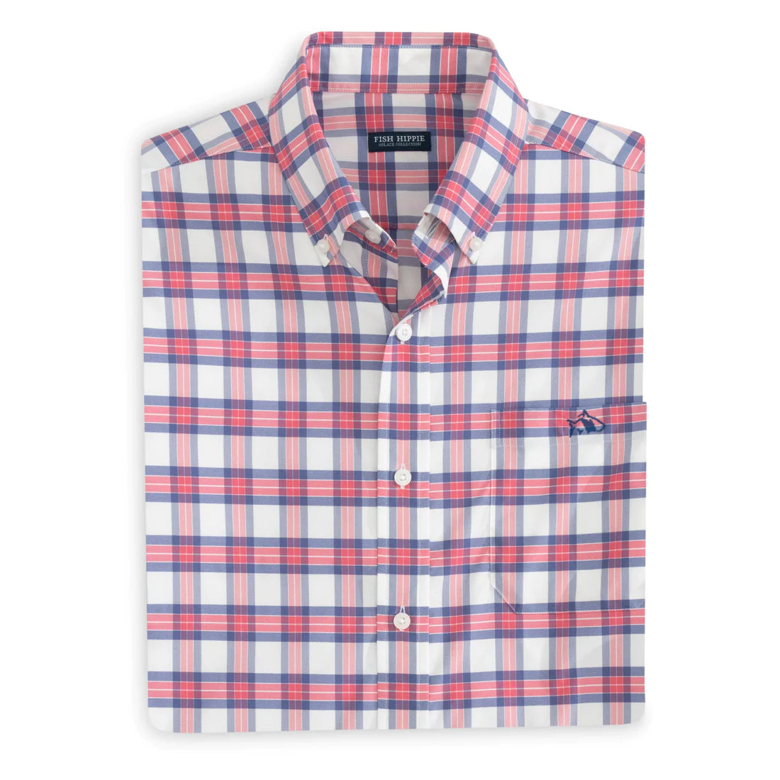 Fish Hippie Rowe Plaid Button Down Shirt - Clay