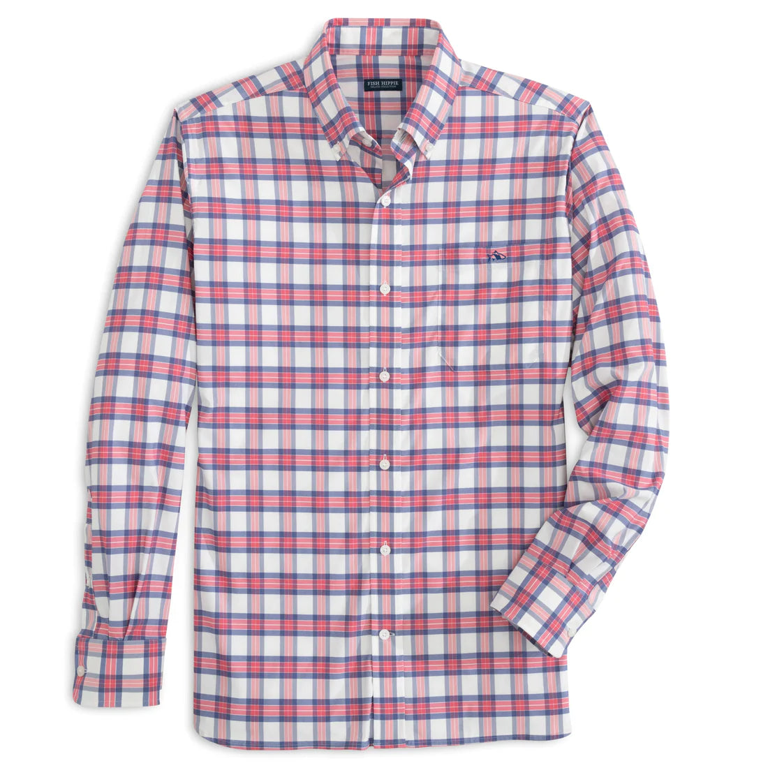 Fish Hippie Rowe Plaid Button Down Shirt - Clay